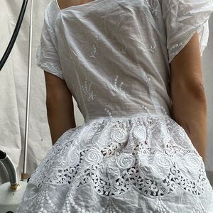White top with embroidery and lace details #festivalvibes#coquette#lace#y2k